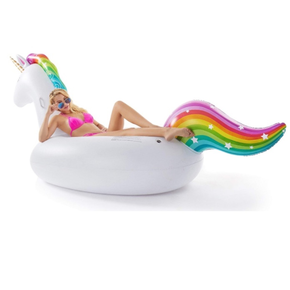 Giant UNICORN Inflatable Rainbow Pool Float Kids & Adults